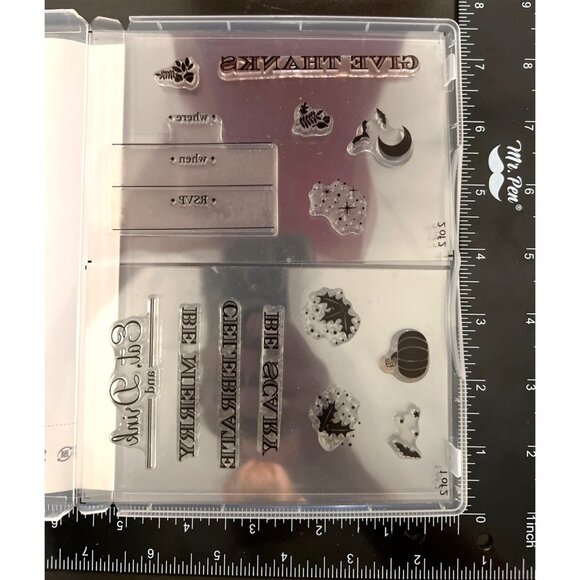 Stampin Up! Holiday Invitation Clear mount Stamps Set 135074 Thinlet - Picture 6 of 7